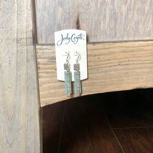 Jody Coyote Hypo-allergenic Teal Dangly Earrings